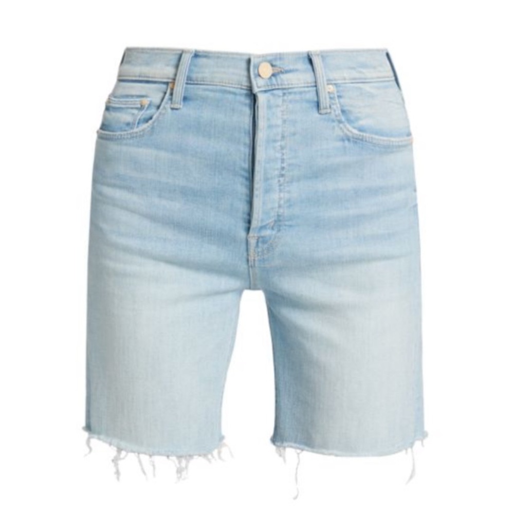 Mother's Tripper denim shorts in “lots of free hugs” lightly worn